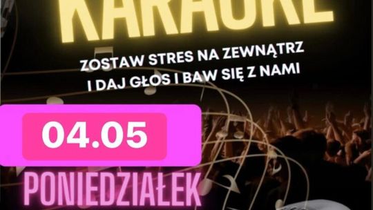 plakat zapowiadający wydarzenie - Wieczór z KARAOKE