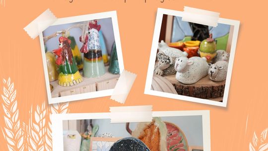 Zdjęcie przedstawia plakat promujący Kiermasz ceramiczny w Biesnej