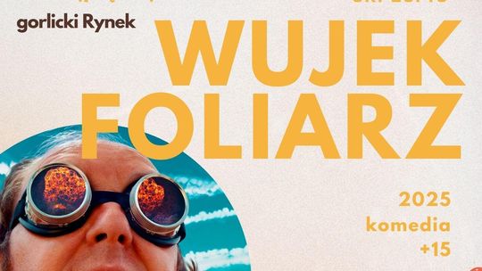 Zdjęcie przedstawia plakat zapowiadający wydarzenie - Kino plenerowe w Gorlicach