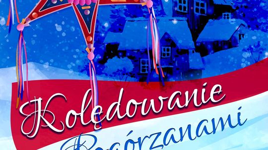 Plakat zapowiadający wydarzenie - Kolędowanie z Pogórzanami