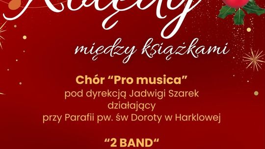Kolędy między książkami | zapowiedzi wydarzeń - halogorlice.info plakat zapowiadający - Kolędy między książkami