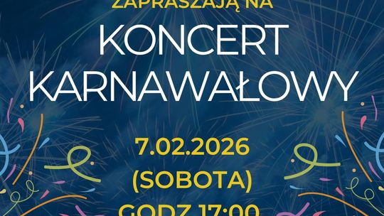 Koncert Karnawałowy w Bobowej | zapowiedzi wydarzeń - halogorlice.info plakat zapowiadający wydarzenie - Koncert Karnawałowy w Bobowe