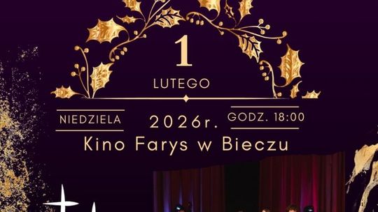 plakat zapowiadający wydarzenie - koncercie kolęd i pastorałek