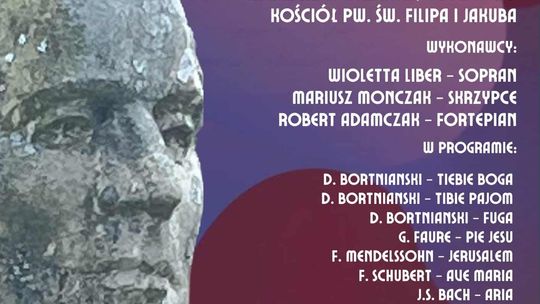 Koncert pamięci Dmitrija Bortniańskiego w 200. rocznicę odejścia | halogorlice.info Zdjęcie przedstawia plakat promujący wydarzenie Koncert pamięci Dmitrija Bortniańskiego w 200. rocznicę odejścia