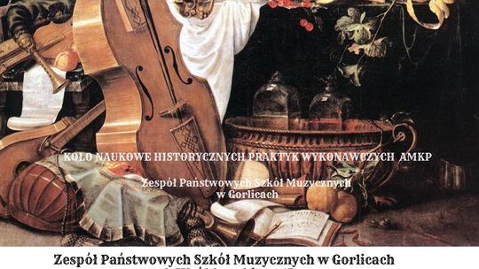 Plakat zapowiadający wydarzenie - Koncert studentów katedry muzyki dawnej akademii muzycznej im.K. Pendereckiego w Krakowie