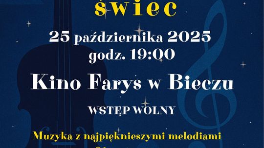 zdjęcie przedstawia plakat promujący wydarzenie, Koncert - Wieczór w blasku świec