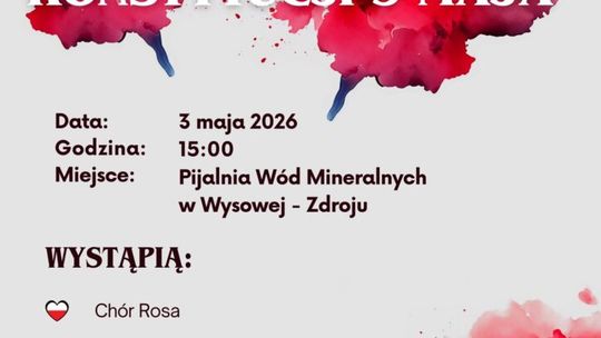 plakat zapowiadający wydarzenie - Koncert z okazji Dnia Flagi i Uchwalenia Konstytucji 3 Maja