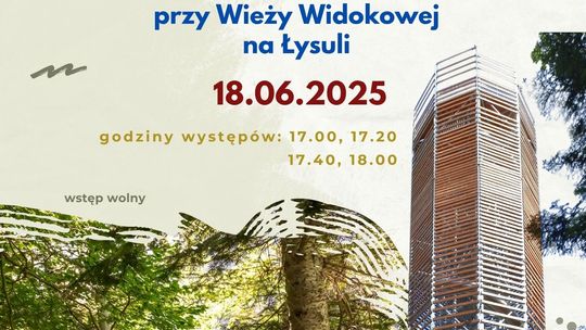 Plakat zapowiadający wydarzenie Kwartet saksofonowy na Łysuli
