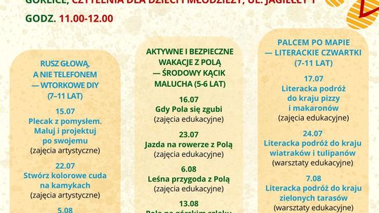 Lato z Miejską Biblioteką Publiczną | halogorlice.info Plakat zapowiadający Lato z Miejską Biblioteką Publiczną