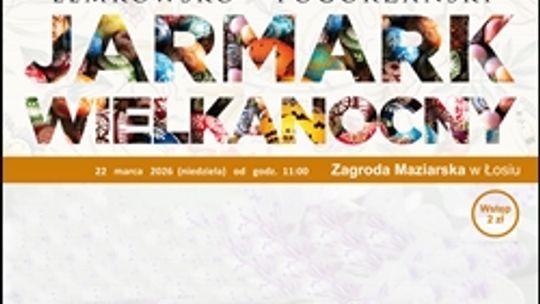 plakat zapowiadający wydarzenie - ŁEMKOWSKO - POGÓRZAŃSKI JARMARK WIELKANOCNY