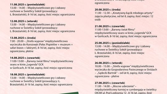 Letnia Mega Misja w Świetlicy Dobry Adres | halogorlice.info Plakat zapowiadający wydarzenie Letnia Mega Misja w Świetlicy Dobry Adres