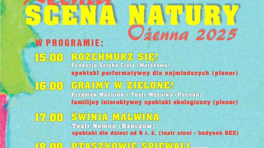 Letnia Scena Natury Ożenna 2025 | zapowiedzi imprez – halogorlice.info Plakat promujący Letnią Scenę Natury w Ożennej