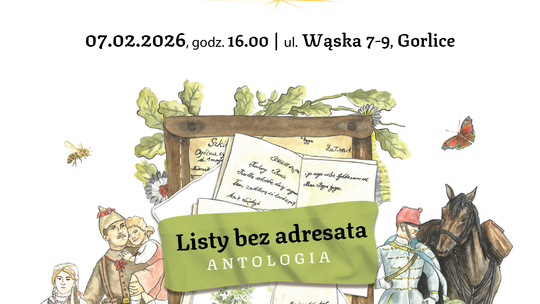 plakat zapowiadający wydarzenie - Listy bez adresata w gorlickim muzeum