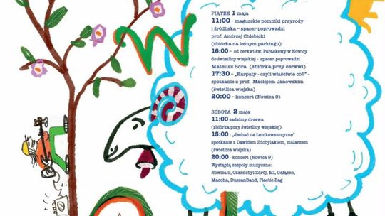 plakat zapowiadający wydarzenie - Majówka w Nowicy 1-2 maja 2026