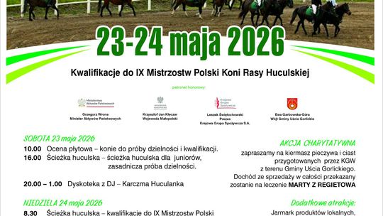 plakat zapowiadający wydarzenie - Majówka w Regietowie