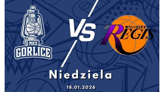 Plakat zapowiadający wydarzenie - Mecz 3LM: MKS Gorlice vs UKS REGIS Wieliczka