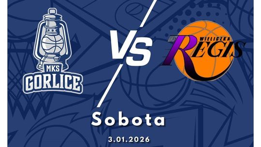 plakat zapowiadający - Mecz MKS Gorlice - UKS REGIS Wieliczka