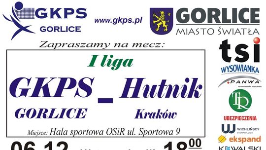 Mecz siatkówki GKPS Gorlice - KS Hutnik Kraków | zapowiedzi wydarzeń - halogorlice.info