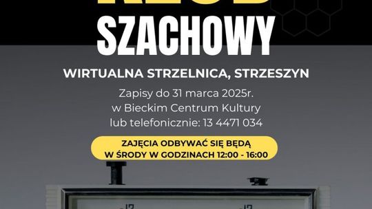 Plakat nabór do klubu szachowego w Strzeszynie