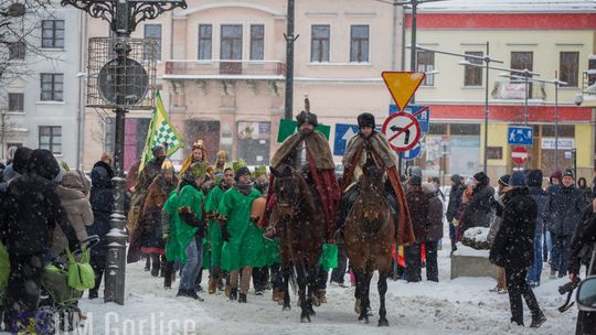 Plakat zapowiadający wydarzenie Orszak Trzech Króli w Gorlicach