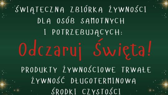 Zdjęcie przedstawia plakat promujący wydarzenie Paczka dla sąsiada w Uściu Gorlickim