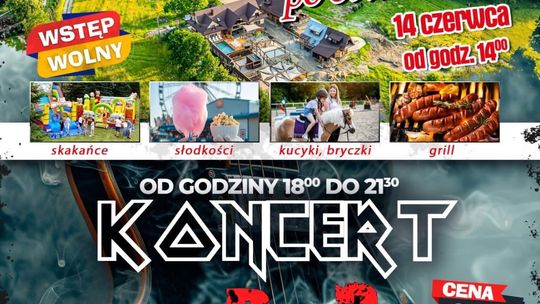 Piknik Rodzinny i Wieczór Rockowy w Ropicy Polskiej | halogorlice.info Plakat zapowiadający wydarzenie Piknik Rodzinny i Wieczór Rockowy w Ropicy Polskiej