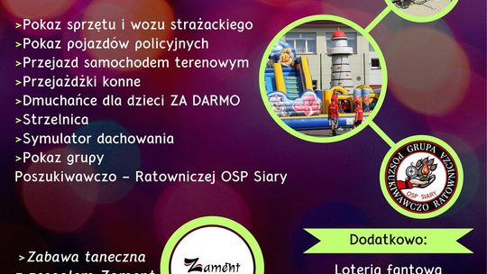 Piknik Strażacki w Strzeszynie | halogorlice.info Plakat zapowiadający wydarzenie Piknik Strażacki w Strzeszynie