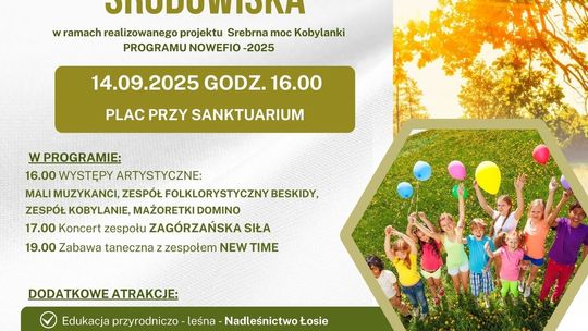 Zdjęcie przedstawia plakat promujący wydarzenie Piknik w Kobylance pt. Razem dla środowiska