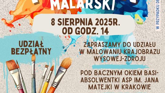Plener malarski pod okiem Basi Bachty | halogorlice.info Plakat zapowiadający wydarzenie Plener malarski pod okiem Basi Bachty