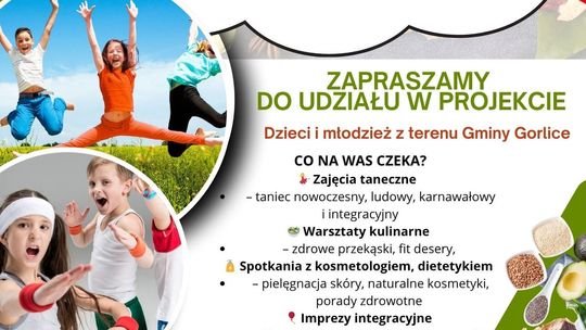 Plakat zapowiadający wydarzenie Projekt pt. Taniec Życia – Ruch, Zdrowie, Radość