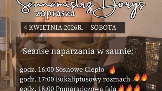 plakat zapowiadający wydarzenie - Seanse naparzania w saunie