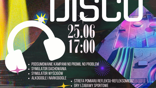 Zdjęcie przedstawia plakat zapowiadający wydarzenie - Silent Disco wraca do Gorlic