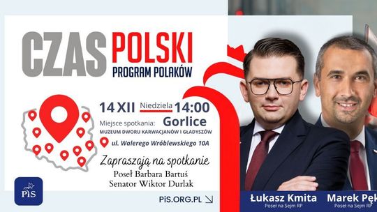 Spotkanie „Czas Polski – Program Polaków” w Gorlicach | zapowiedzi wydarzeń - halogorlice.info Plakat zapowiadający wydarzenie - Spotkanie „Czas Polski – Program Polaków”