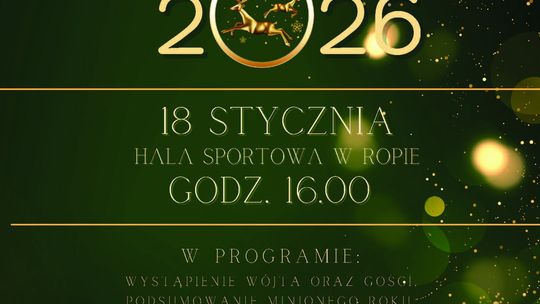 Spotkanie Noworoczne w Ropie | zapowiedzi wydarzeń - halogorlice.info plakat zapowiadający wydarzenie - Spotkanie Noworoczne w Ropie