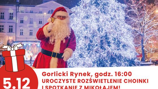 Spotkanie z Mikołajem na Gorlickim rynku | zapowiedzi wydarzeń - halogorlice.info plakat zapowiadający wydarzenie Spotkanie z Mikołajem na Gorlickim rynku