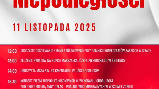 Święto Niepodległości w Uściu Gorlickim | zapowiedzi wydarzeń - halogorlice.info Plakat zapowiadający wydarzenie - Święto Niepodległości
