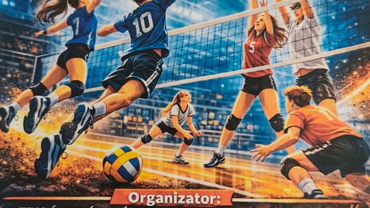 Plakat zapowiadający wydarzenie - Turniej siatkówki w Bobowej