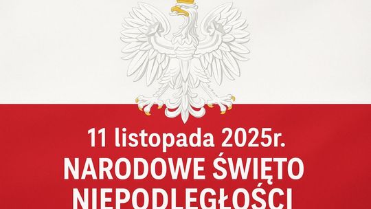 Plakat zapowiadający wydarzenie uroczysty apel z okazji Narodowego Święta Niepodległości w Libuszy