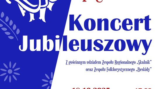 plakat zapowiadający uroczysty Jubileusz 60-lecia Regionalnego Zespołu Tanecznego Pogórzanie