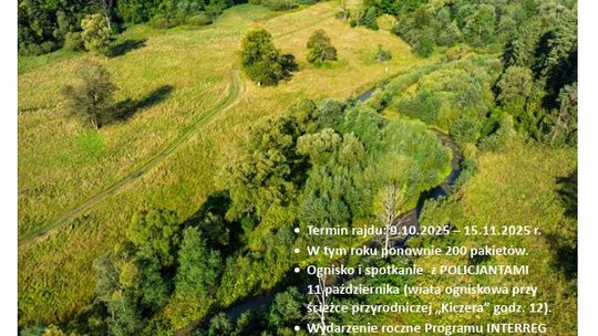 zdjęcie przedstawia plakat promujący wydarzenie V Rajdu rowerowego „Rowerem przez pogranicze”