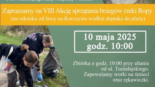 VIII Akcja sprzątania brzegów rzeki Ropy | halogorlice.info Plakat promujący akcję sprzątania brzegów rzeki Ropy