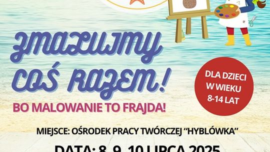 Wakacje z GOK Ropa: Zmalujemy coś razem | halogorlice.info Plakat zapowiadający Wakacje z GOK Ropa