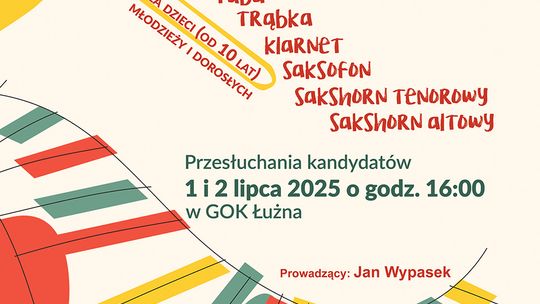 Wakacyjna Szkoła Orkiestrowa w Łużnej | halogorlice.info Plakat zapowiadający wydarzenie Wakacyjna Szkoła Orkiestrowa w Łużnej