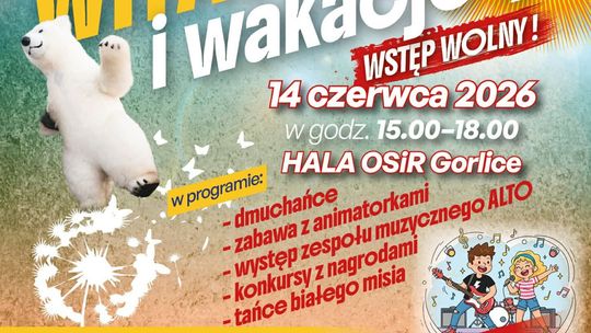 Zdjęcie przedstawia plakat zapowiadający wydarzenie - Wakacyjny Bal Maskowy w Gorlicach