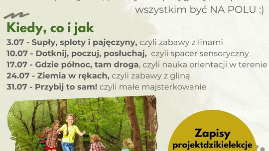 Wakajki na polu z Dzikim Projektem | halogorlice.info Plakat zapowiadający wydarzenie Wakajki na polu z Dzikim Projektem