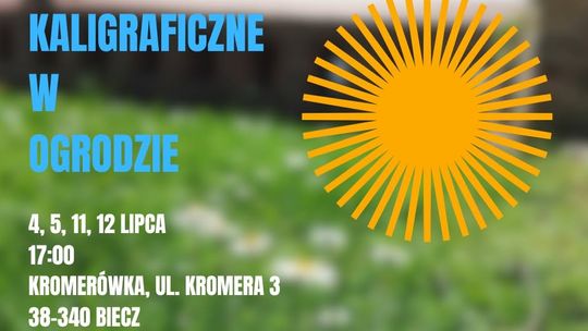 Plakat promujący warsztaty kaligraficzne w Bieczu
