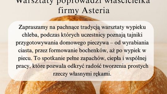 Warsztaty pieczenia chleba w Bieczu | zapowiedzi wydarzeń - halogorlice.info Plakat zapowiadający wydarzenie warsztaty pieczenia chleba