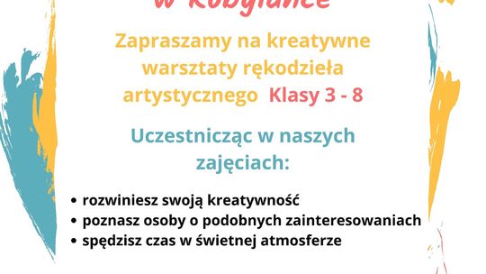 Warsztaty rękodzieła artystycznego w Kobylance | halogorlice.info Zdjęcie przedstawia plakat promujący wydarzenie Warsztaty rękodzieła artystycznego w Kobylance