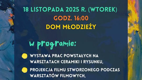 Wernisaż młodych artystów w Moszczenicy | zapowiedzi wydarzeń - halogorlice.info plakat zapowiadający wernisaż młodych artystów w Moszczenicy