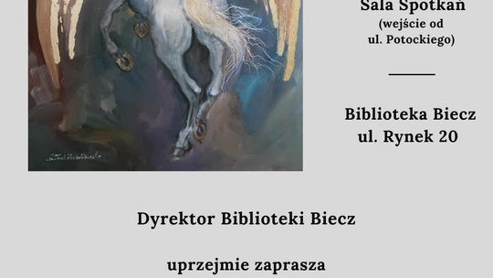 Plakat zapowiadający wydarzenie - Wernisaż wystawy malarstwa Agnieszki Słowik-Kwiatkowskiej